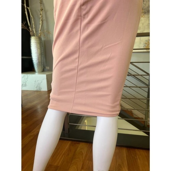 Nookie Hollywood Midi Dress in Blush Pink - Picture 9 of 13